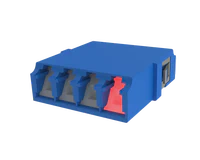 Adaptateur fibre optique LC Quadplex à obturateur, bleu - Démonstration VFL