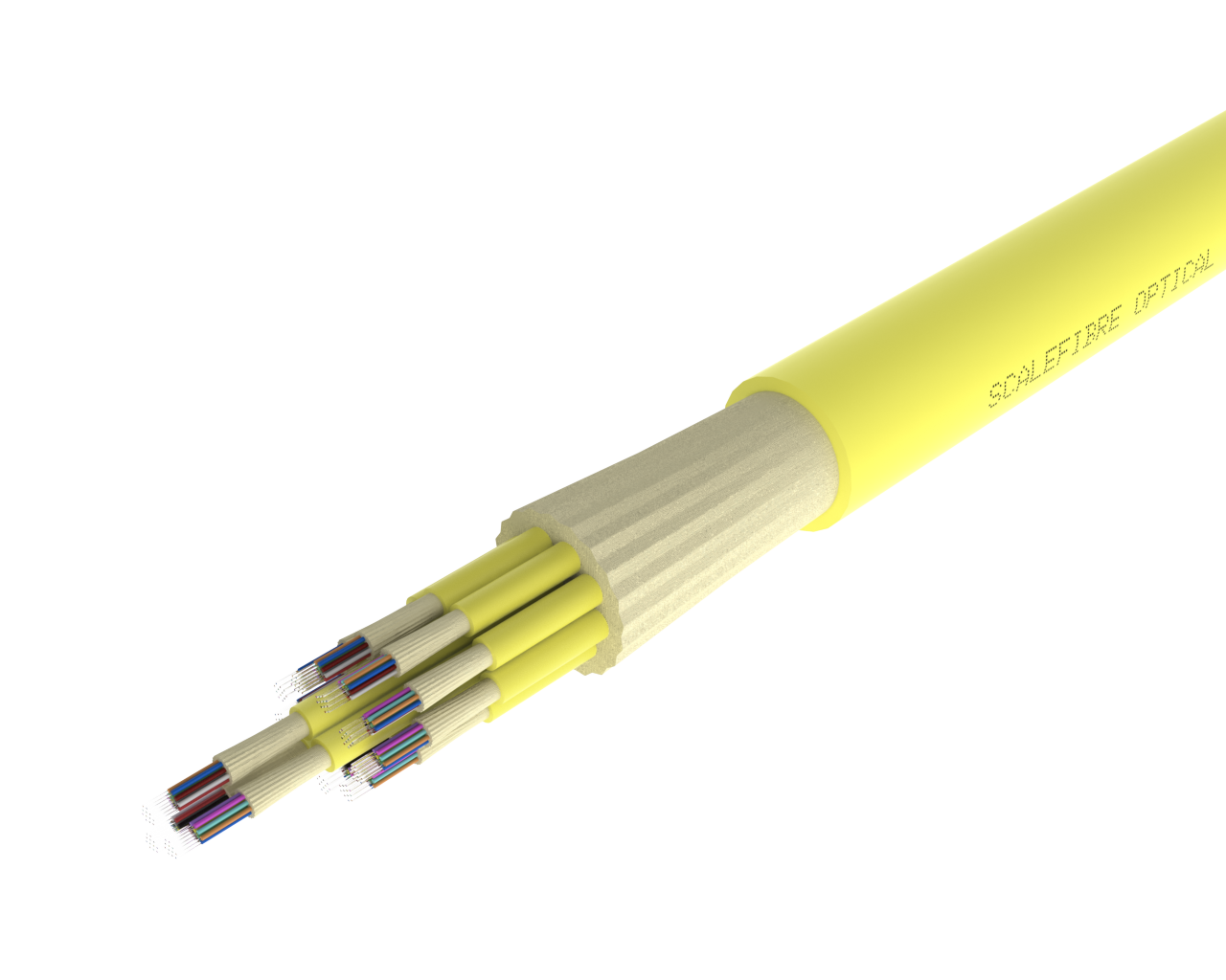 Câble SlimCORE™ 144F - Monomode, Jaune