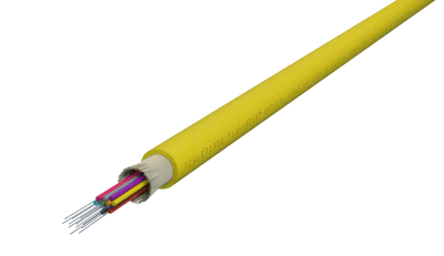 Câble TightBEND™ à tampon serré 12 fibres intérieur/extérieur, Monomode, Jaune