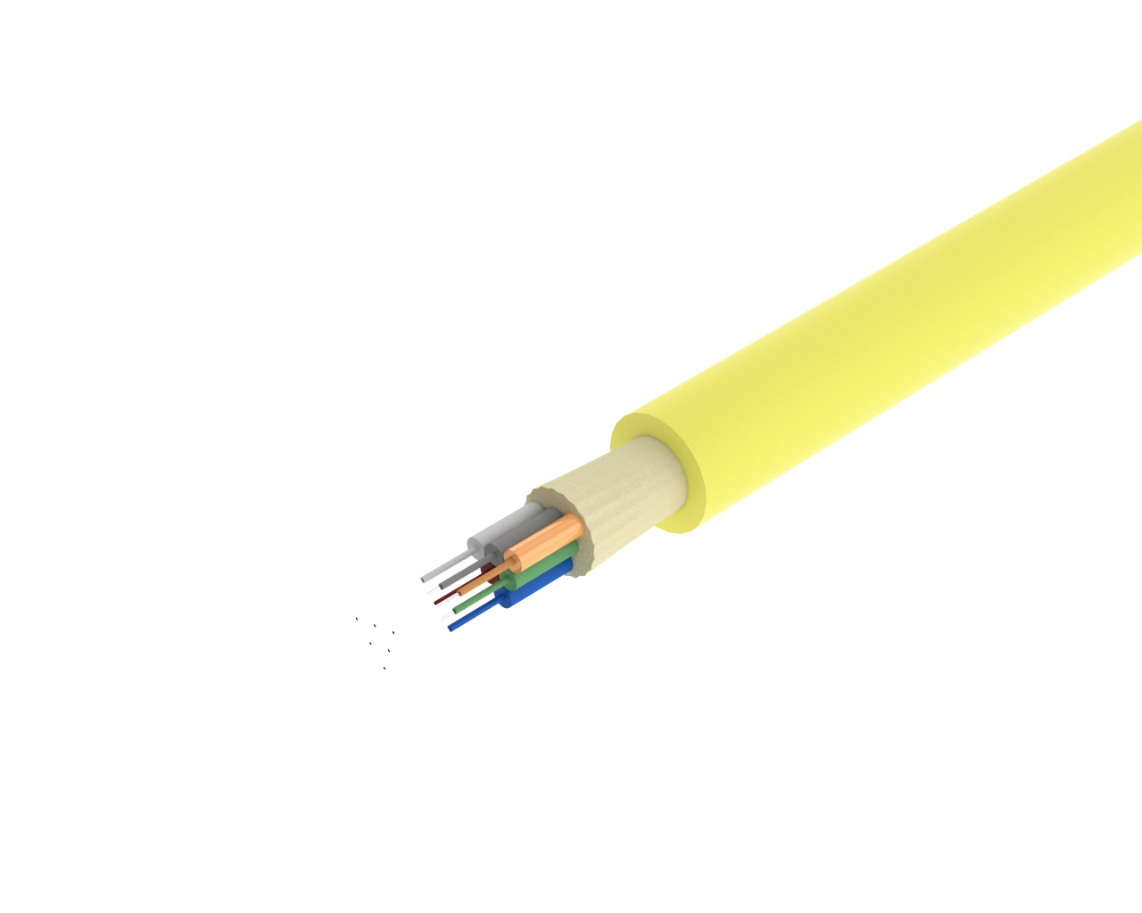 Câble intérieur/extérieur TightBEND™ 12 fibres à structure serrée, monomode, jaune