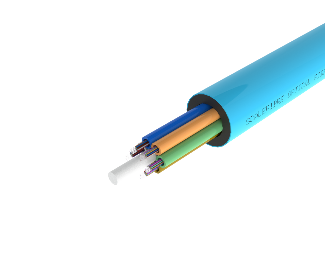 Câble à fibre optique extérieur à tube libre haute résistance HS1 – gaine PE/NY, 72, 96 et 144 fibres