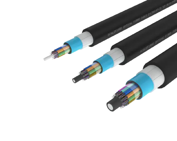 
Câble à fibre optique extérieur à tube libre et armé non métallique –
Gaine PE/NY, 72, 96 et 144 fibres