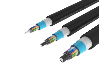 
Câble à fibre optique extérieur à tube libre et armé non métallique –
Gaine PE/NY, 72, 96 et 144 fibres