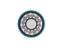 144F Mini Loose Tube Optical Fibre Cable, Cross Section