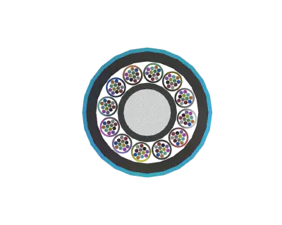 144F Mini Loose Tube Optical Fibre Cable, Cross Section