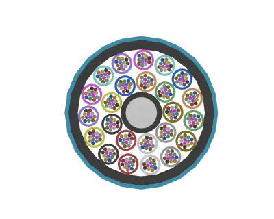 288F Mini Loose Tube Optical Fibre Cable, Cross Section