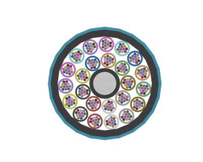 288F Mini Loose Tube Optical Fibre Cable, Cross Section