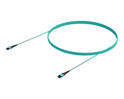 12 Fibre OM4 Multi Mode MPO(12F) Trunk, Aqua