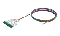 900um Buffered Single Mode Optical Fibre Pigtail, LC/APC, Coloured 12 Pack