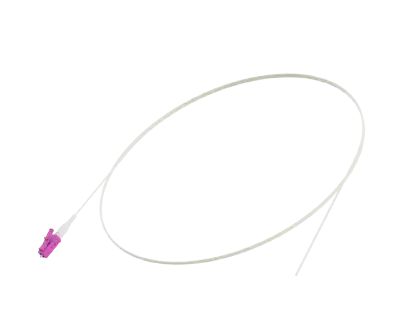 900um Buffered OM4 Optical Fibre Pigtail, LC/UPC, Erika Violet