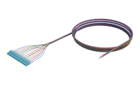 900um Buffered OM4 Optical Fibre Pigtail, LC/UPC, Aqua, Coloured 12 Pack