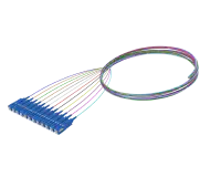 900um Buffered Single Mode Optical Fibre Pigtail, SC/UPC, Coloured 12 Pack