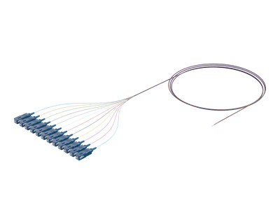 Pigtail optique à ruban flexible, 12 fibres, SC/UPC