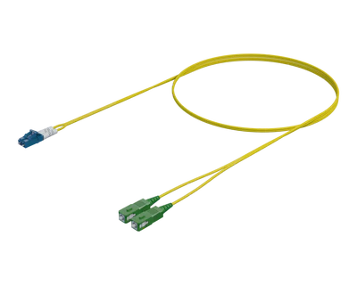 Single-mode Duplex Patch Cord - LC/UPC to SC/APC