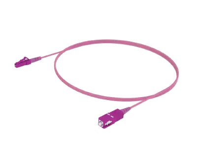 OM4 Simplex Patch Cord - LC/UPC to SC/UPC, Erika Violet
