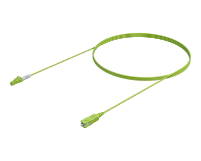 OM5 Simplex Patch Cord - LC/UPC to SC/UPC, Lime Green