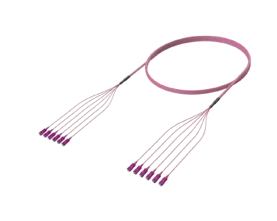 SC/UPC-SC/UPC Pre-Terminated Fibre Cable Assembly, OM4, Erika Violet